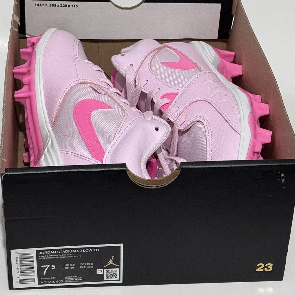 Nike Air Jordan Stadium 90 Cleat Pink Foam HQ0210-600 Football Men's 7.5 $135